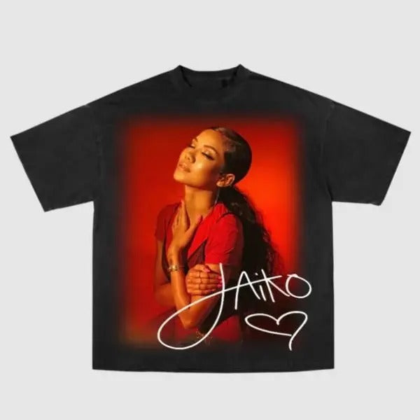 Jhene Love Tee: Unisex Heavy Cotton Classic Fit Crew Neck Graphic T-Shirt by Gildan 5000