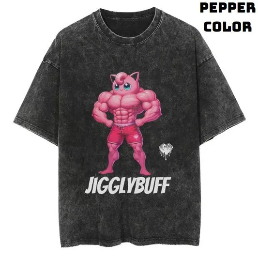 Jigglybuff Gym Pokemon Vintage Tee,  Jigglybuff Shirt, Pokemon Shirt, Vintage Pokemon Anime T-shirt, Anime Manga Shirt, Gym Fitness Shirt, Vintage Graphic Tee, Unisex T-Shirt, Gift For Fan Pokemon, Crewneck Short Sleeve Shirt Top Menswear Streetwear
