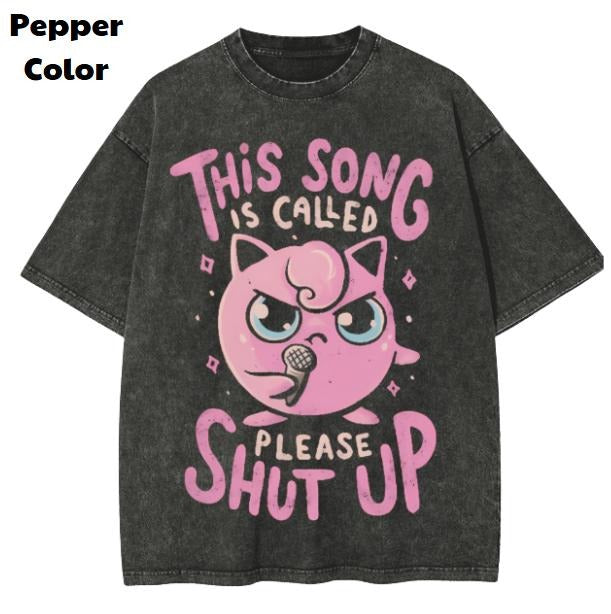 Jigglypuff Vintage Tees, This Song T-Shirt, Pokemon Graphic Tees, Funny Pokemon Shirt, Unisex Anime Shirt, Menswear Womenswear Streetwear