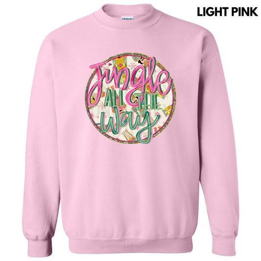 Jingle All The Way Faux Glitter Sweatshirt