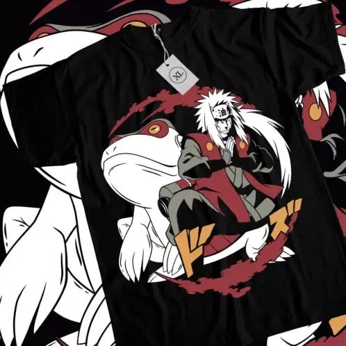 Jiraiya T-Shirt Naruto Rasengan Itachi Uchiha Anime Manga Black Shirt All Size