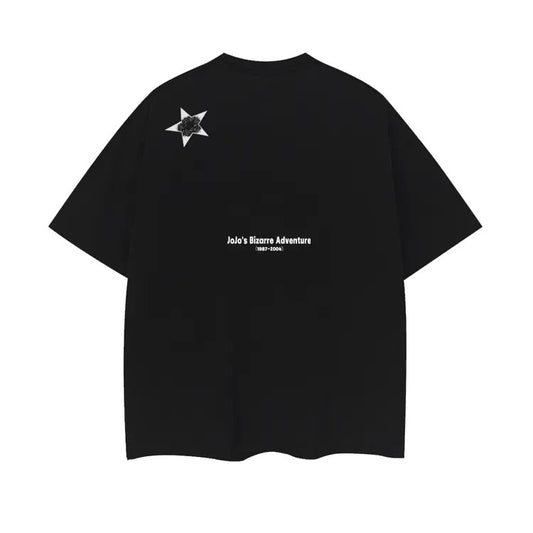 JoJo's Bizarre Adventure "Stone Free" Heavyweight Vintage Tee 100% Cotton OVERSIZED Anime T-shirt Menswear Top vintage tops anime clothing Casual Streetwear Black Crewneck Baggy Tshirt Tropical Shortsleeve