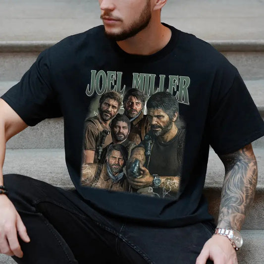 Joel Miller The Last Of Us Vintage T-Shirt, TLOU Retro Style Shirt, Joel Miller Gift For Movies Lovers, Characters in Game Sweatshirt, Hoodie