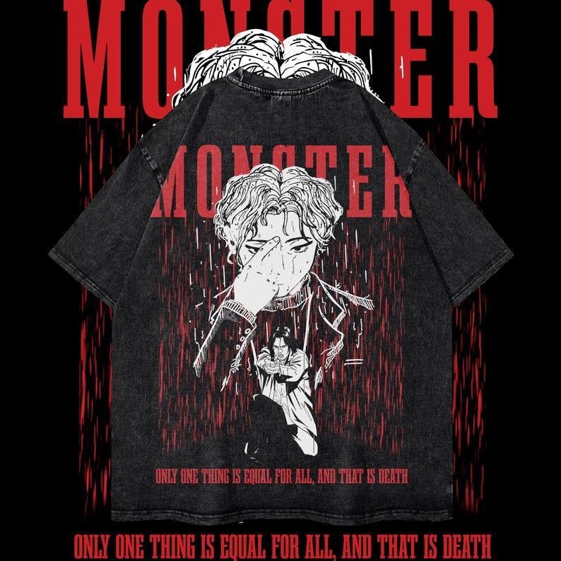 Johan Heavy Oversized Dyenomite Mineral Wash T-Shirt Unisex Anime T-Shirt Streetwear & Gym Style Cotton Menswear