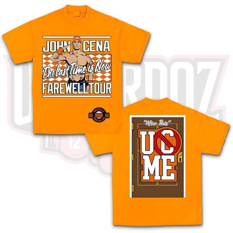John Cena Farewell Tour 2025 Knoxville T-Shirt, 2025 WWE John Cena Tee, John Cena Shirt, WWE Fans Shirt, WWE Clothing, Menswear Cotton Crewneck Clothes