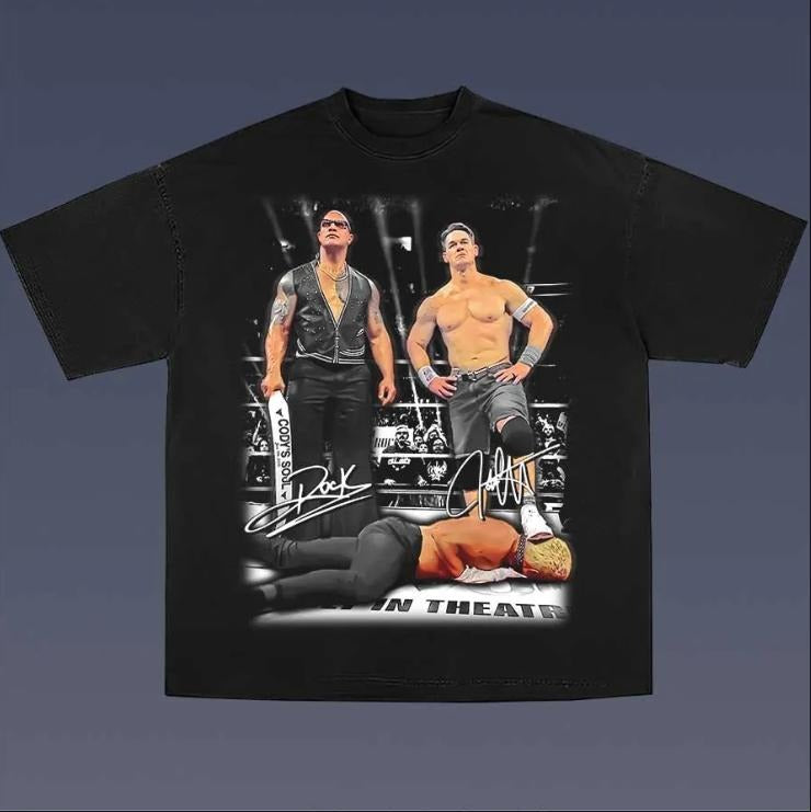 John Cena Vintage Graphic Tees, Dwayne Johnson Tshirt, WWE Shirts, Masters 2025 Merch, Unisex Vacation Outfits Men Clothing Gifts Women Streetwear
