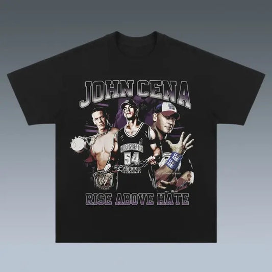 John Cena Vintage Graphic Tees, Wrestler Tshirt, WWE Shirts, Crew Neck Casual T-Shirt, Unisex Wrestling Shirt Men Clothing Gifts For Men Women Streetwear Menswear Womenswear