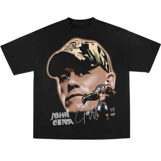 John Cena Vintage Graphic Tees, Wrestling Tshirt, Wrestler T-Shirt, WWE Shirts, Unisex Wrestling Gift Shirt Menswear Womenswear Streetwear Top Tropical Crewneck Casual