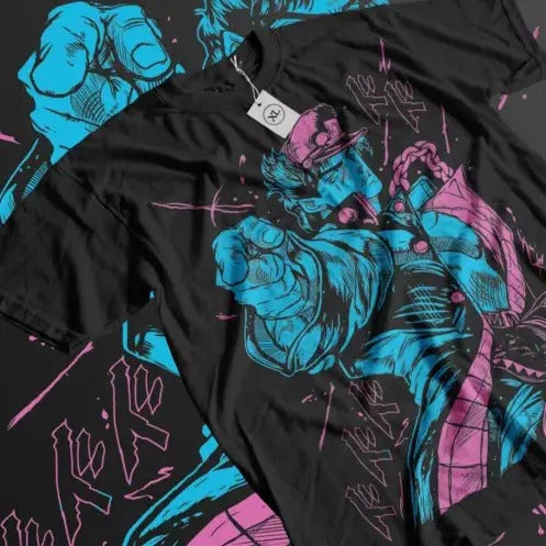 Jotaro Kujo-JoJo's Bizarre T-shirt JoJo's Bizarre Adventure Anime Shirt Soft Tee
