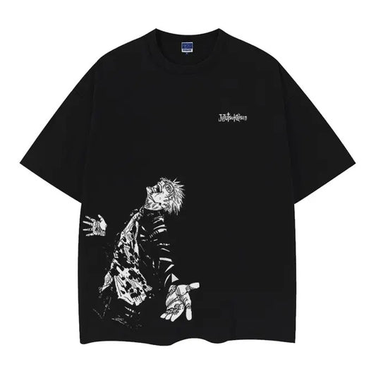 Jujutsu Kaisen "Satoru Gojo Unleashed" Heavyweight Vintage Tee 100% Cotton OVERSIZED Anime T-shirt Menswear Top Summer Clothes Casual
