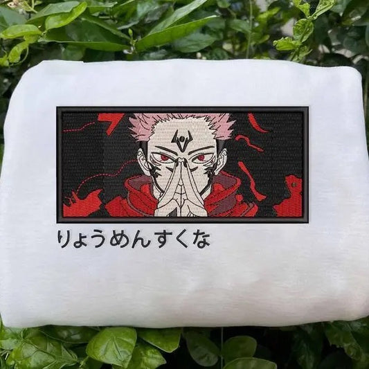 Jujutsu Kaisen Embroidered Sweatshirt, Embroidered Anime Shirt, Anime T-Shirt, Embroidered Shirt, Embroidered Hoodie, Anime Tee, Anime Shirt EJUJU098