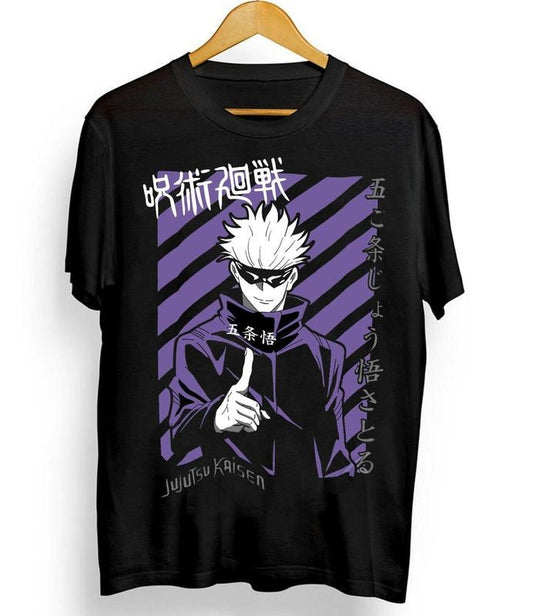 Jujutsu Kaisen Graphic Tee Manga Anime Saturo Gojo Black T-Shirt For Fans Top Tshirt Streetwear Crewneck