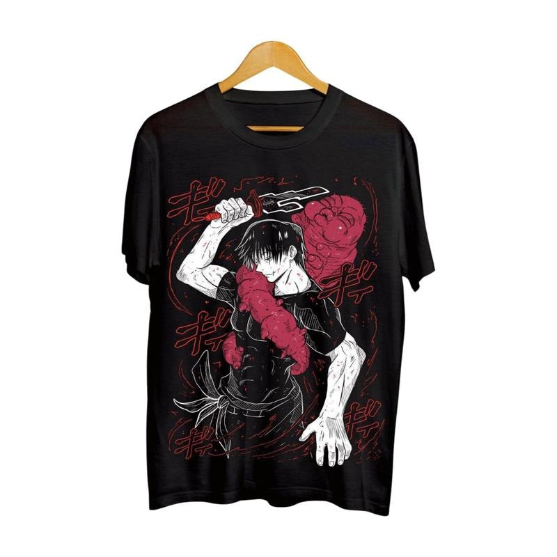 Jujutsu Kaisen Mahito Curse Anime Manga Junpei Black shirt Soft Tee, Short Sleeve Cotton