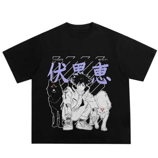 Jujutsu Kaisen Shirt, Megumi Fuhsiguro Vintage Tee, Anime Graphic T-Shirt, Washed Anime T shirt, Japanese Anime Tee, Vintage Shirt, Gift For Anime Lovers, Anime gifts, Japanese Streetwear