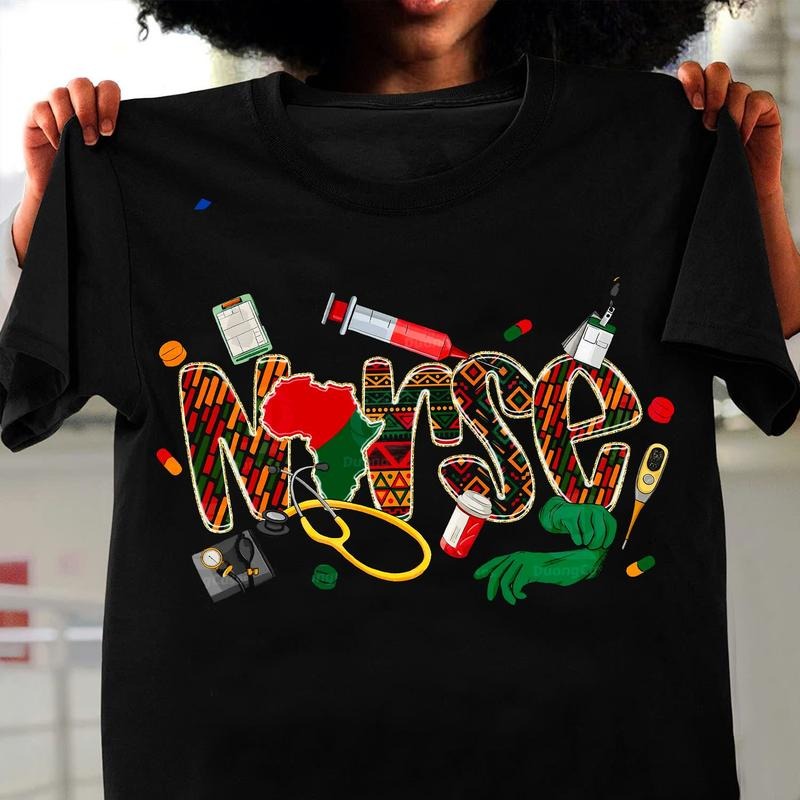 Juneteenth Nurse Commercial Use Shirt, Nurse Week Tee, Juneteenth Nursing Life Gift, African American Nurse Shirt
