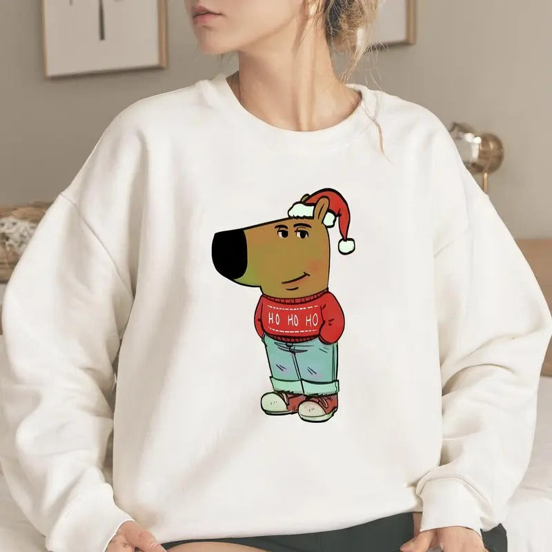 Just A Chill Guy Funny Meme Sweatshirt, My New Character Chill Guy Dog That Lowkey Doesn't Give Meme Shirt, Unisex Sweater Pullover Tee