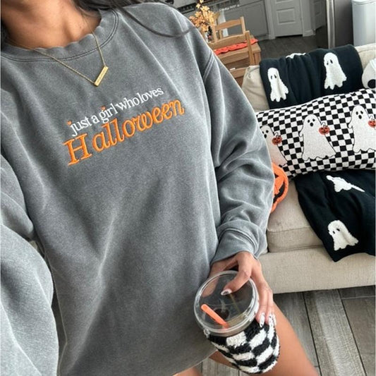 'Just A Girl Who Loves Halloween' Cozy Crew