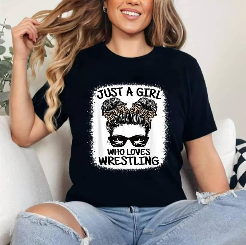 Just A Girl Who Loves Wrestling Funny Wrestle Lover Wrestler T-Shirt | Unisex Cotton, Top Womenswear