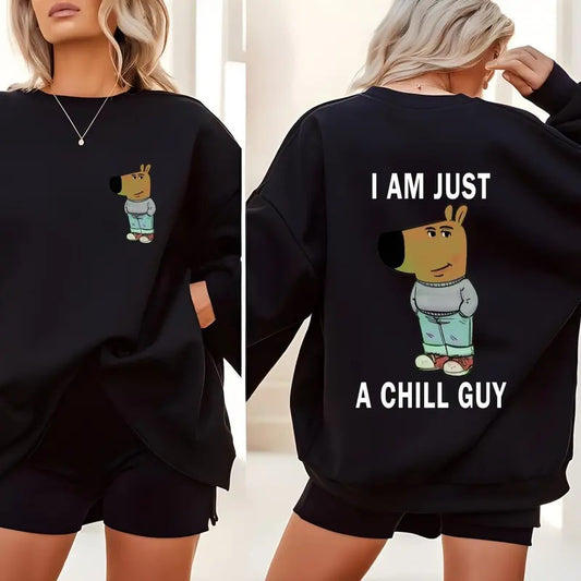 Just a Chill Guy Unisex Shirt Sweatshirt Hoodie, Funny Hoodie, Chill Guy Trend, Chill Guy Meme, Classic Hoodie  Womenswear and Menswear Comfort