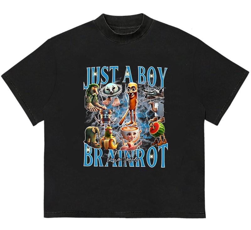 Just a boy Who love Brairot T-Shirt Classic 90s Retro Essential Quality Graphic Design