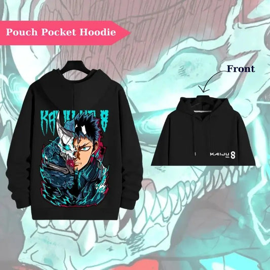 Kaiju No. 8 Kafka Hibino Hoodie, Epic Anime Battle Design, Stylish Graphic Tee for Fans, Perfect Gift for Kaiju Lovers