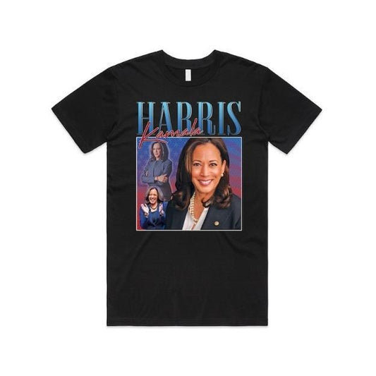Kamala Harris Homage T-shirt Tee Top US President Election Campaign 2024 Retro 90's Vintage made in usa