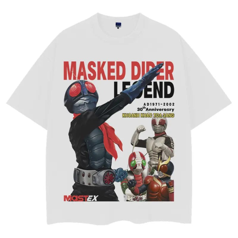Kamen Rider "BLACK" Heavyweight Vintage Tee 100% Cotton OVERSIZED Anime T-shirt Menswear Top Casual Streetwear Baggy Crewneck
