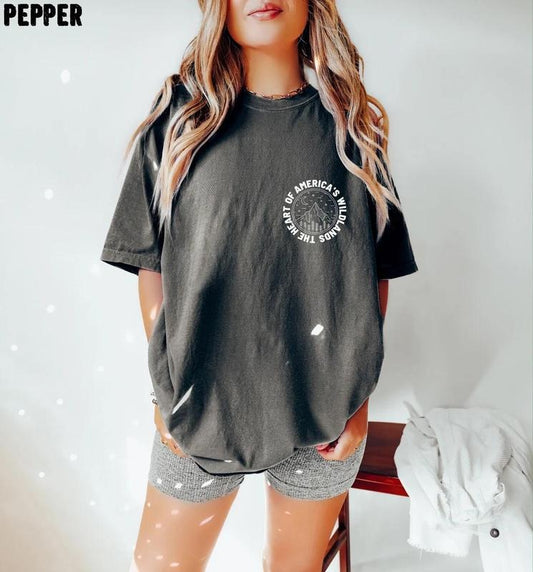 Keep Our National Parks Pristine And Unspoiled T-Shirt - Women's Oversized Crewneck Casual Tee for Summer