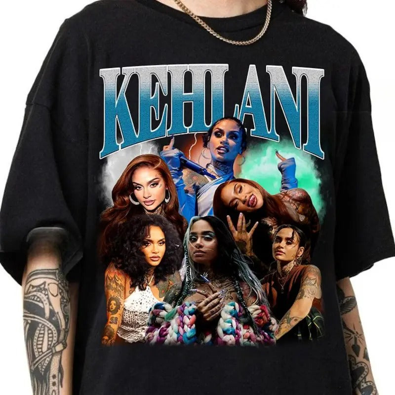 Keh.lani Shirt T-Shirt 2024 Tour Retro Vintage Bootleg Rap Hip Hop Graphic Tee for Men Women Streetwear