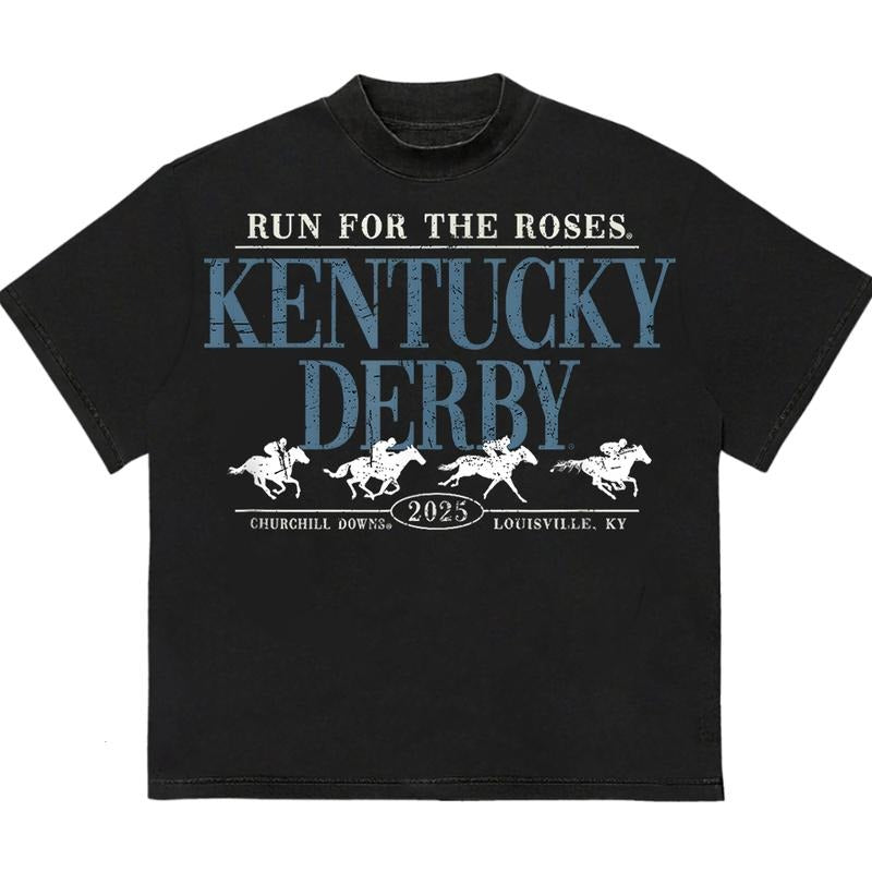 Kentucky Derby T-Shirt Trendy Fit Recycled Cotton Graphic Perfect for Active Days and Casual Style