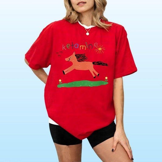 Ketamine Pony Nurse T-shirt Retro Graphic Cool And Casual Urban Look Add Your Unique Twist