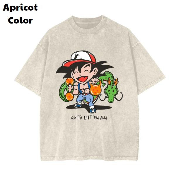 Ketchum Dragon Buff Vintage Graphic Tees, Ash Ketchum T-Shirt, Pokemon Anime Shirt, Unisex Gym T-Shirt, Gift For Men Women, Menswear Womenswear Streetwear