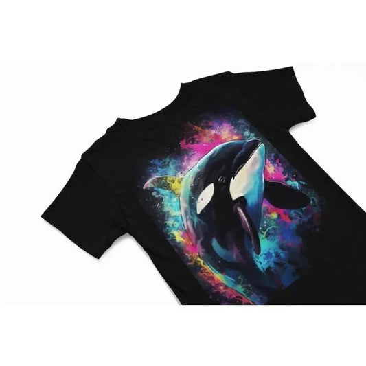 Killer Whale T-Shirt, Ocean animal Tee's, Sea Creatures t shirt , Animal Lovers Graphic T , Watercolour Orca, Killer Whale art graphic Tee Made in USA