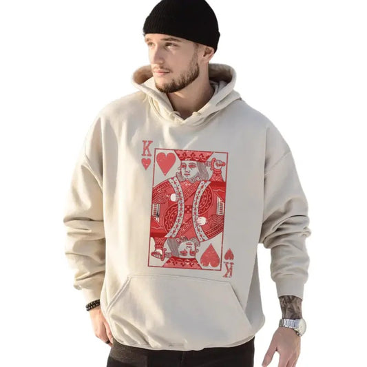 King Of Hearts Valentine Sweatshirt, Gift For Him, Funny Valentines Gift For Husband, Couple Shirt Groom Gift, Unisex Crewneck Pullover Tee, Classic Streetwear