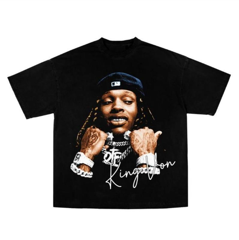 King Von T-Shirt, Vintage Unisex Tee, Rapper Merchandise, Music Concert Apparel, Gift for Fans, Unisex Top for Women and Men, Trendy Womenswear