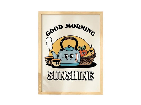 Kitchen Wall Print, Retro Breakfast Illustration, Vintage Kettle 70s Poster, t, 50s Artwork, Gifts For Her Teen Girl Bedroom Wall Decor, Poster Prints No Frame, Home Decoration, Art Posters, Gifts For Birthday