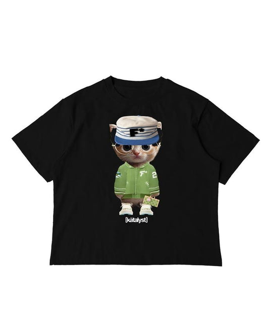 Kitty Street Vibes Tee, Rap Music Style Graphic Shirt