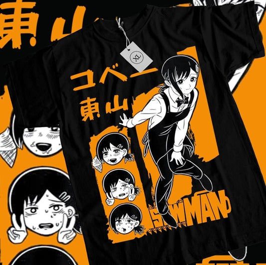 Kobeni T-Shirt S-4XL Denji & Makima Chainsaw Man Pochita Horror Anime Shirt Tshirt S-4XL