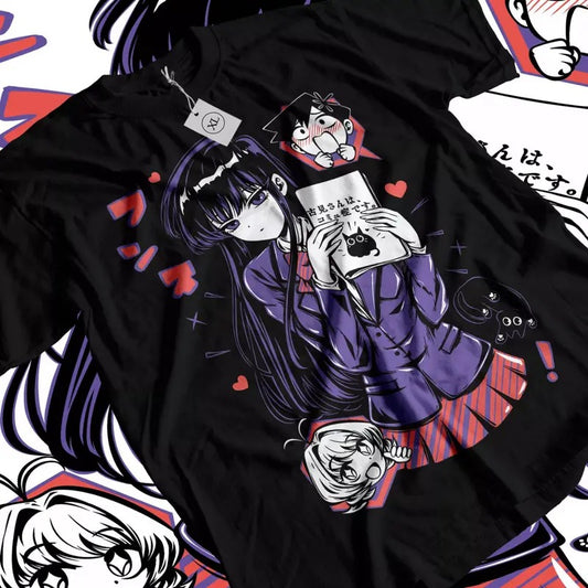 Komi Can't Communicate Anime T-Shirt & Sweatshirt, Komi Kawaii Waifu Graphic Tee, Anime Manga Lover Gifts t shirt Ball Cotton