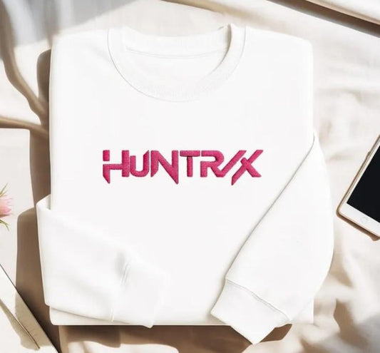 Kpop Hunters Embroidered Sweatshirt T-Shirt, Huntrix Kpop Shirt, Rumi Mira Zoey Pullover, Gift For Woman, Jinu Shirt, anime k-pop hunter fan giftstyle{n002}2