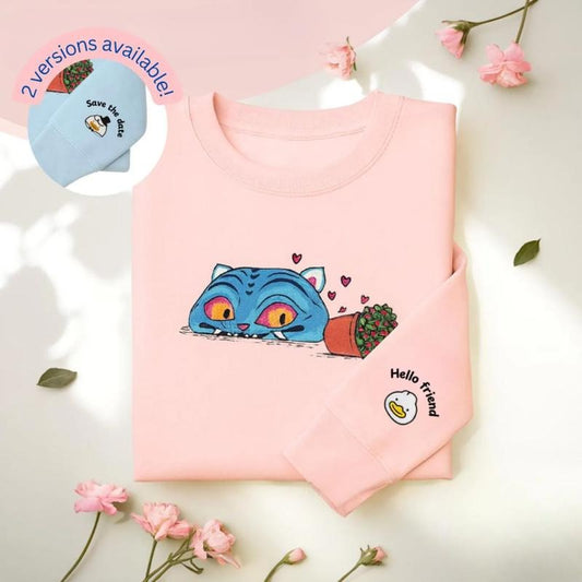 Kpop Huntrix tiger embroidered Shirt, K-pop Hunters Sweathirt, Jinu demon tiger pet, Mira, Rumi, Zoey pullover, Gift for Huntrix fans