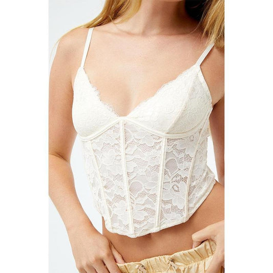 LA Hearts Women's Midnight Lover Lace Corset Top