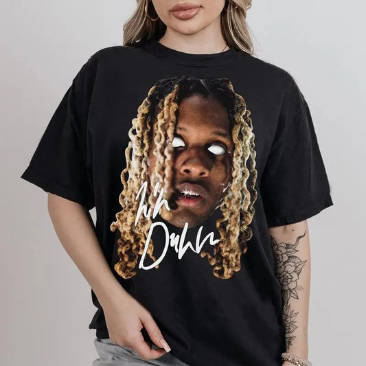 LIL DURKKK Big Face Rap Tee Shirt T-shirt Rap Shirt graphic