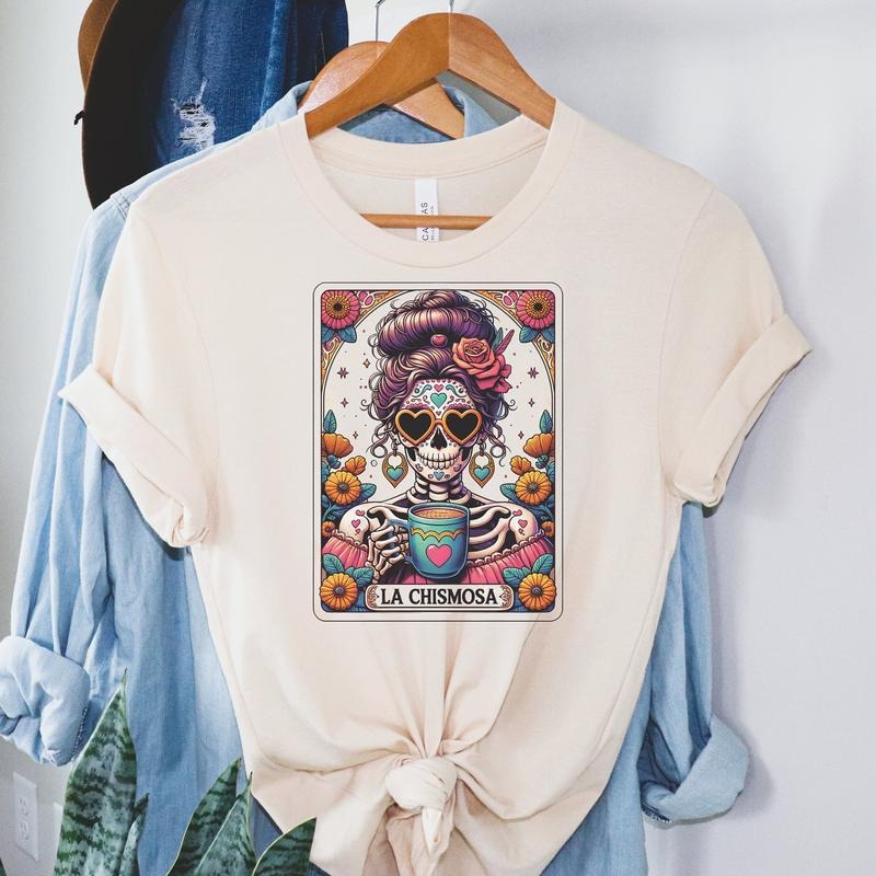 La Chismosa Tarot Card Shirt, Print Unisex Crew neck Tee T-shirt, La Chismosa Shirt, For Men, For Women