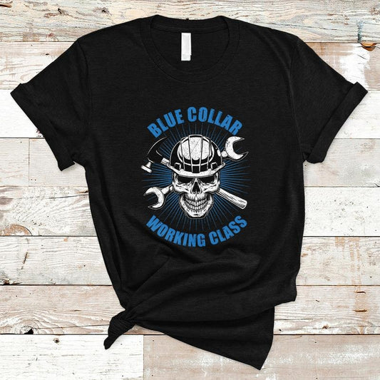 Labor Day T-Shirt & Hoodie | Celebrate with American Flag Design | Happy Labor Day Sweatshirt for Blue Collar Workers | Classic Cotton