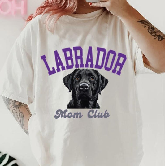 Labrador Mom Club Shirt~ Unisex Apparel Relaxed Fit Printed In The USA Clothing Womenswear Casual Comfort Cotton Top Athletic Boho Chic