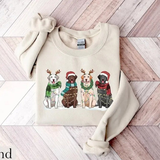 Labrador Retriever Christmas Sweatshirt, Dog Christmas Shirt, Labrador Mom Tshirt, Gift for Dog Lover, Holiday Sweater, New Year Shirt