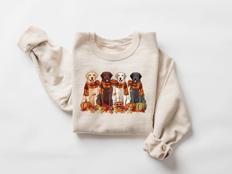 Labrador Retriever Thankgiving Dog Sweatshirt, Fall dog Shirt, Dog Lover Shirt, Pumpkin dog shirt, Thanksgiving shirt, fall apparel
