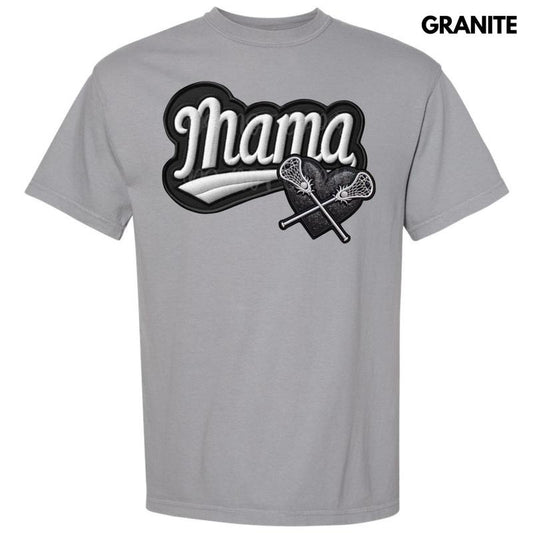 Lacrosse Mama FAKE Embroidery Comfort Colors T-Shirt 'NLB'