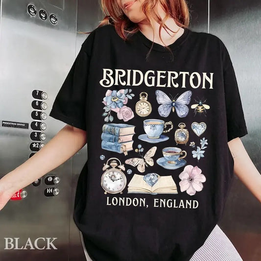 Lady Whistledown's Tea House Shirt, Bridgerton Shirt, Bridgerton Gift, Regency, Spill The Tea, Tv Show, Book Lover Shirt, , Unisex T-Shirt, Gifts For Men Women, Short Sleeve Tee Shirt, Gifts For Birthday Fathers Day